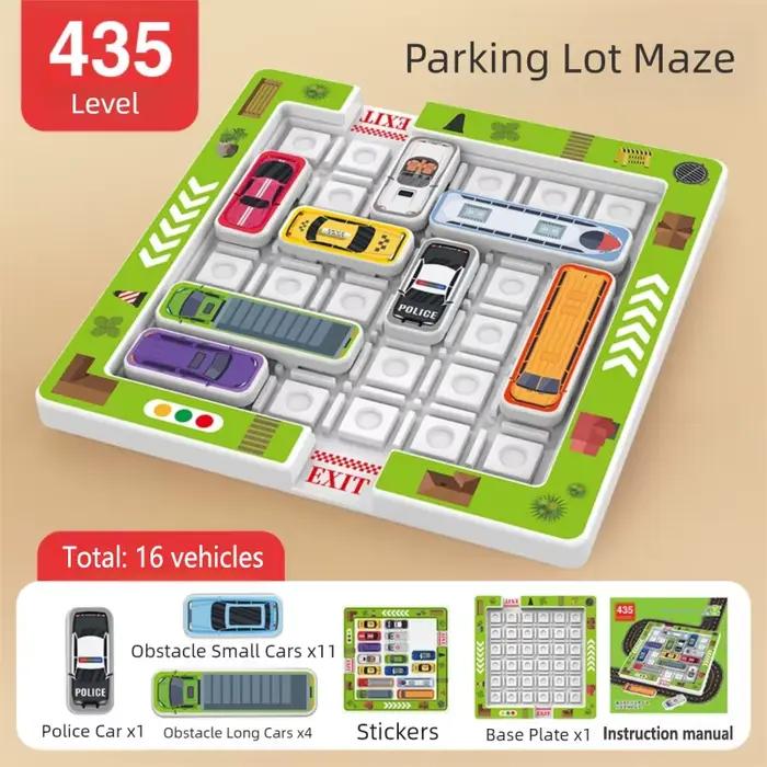 Jeu de puzzle éducatif pour enfants pour la pensée logique et la concentration, parking avec véhicul