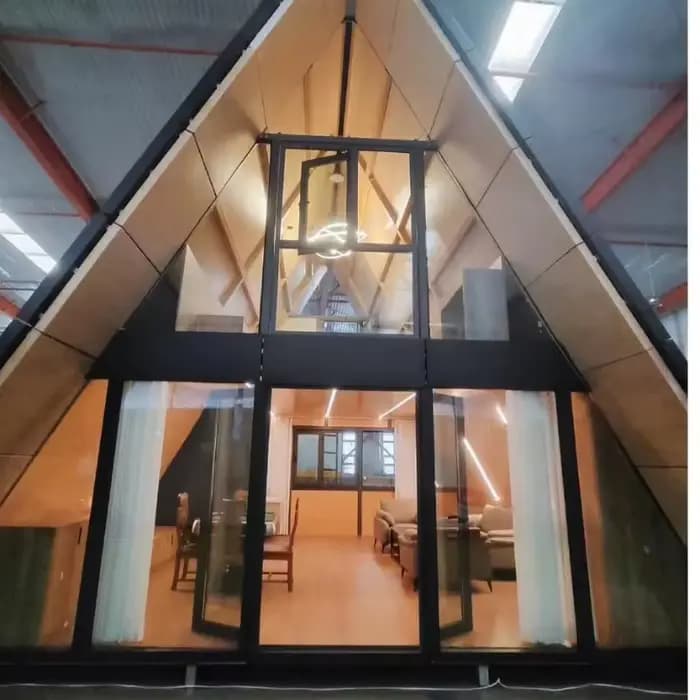 Maison de conteneur au design moderne, cadre métallique, Structure en acier, Construction d'appartem