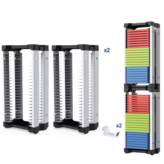 Support de rangement pour disques de jeu, boîte de rangement monocouche, peut contenir 46 disques de