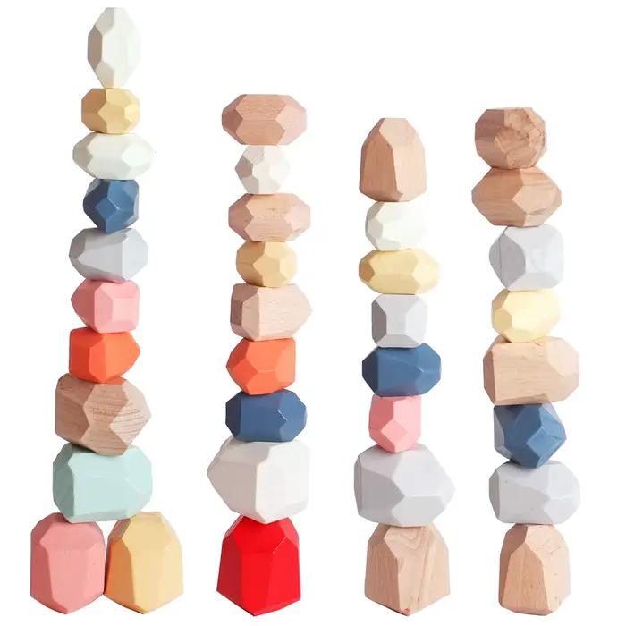 Décennie s de construction mentaires oriels Montessori pour tout-petits, jouets en bois, tri, empila
