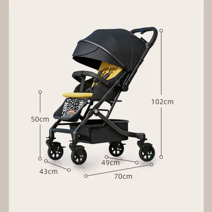 Poussette universelle légère à quatre roues pour bébé, assise et couchée bidirectionnelle, réversibl