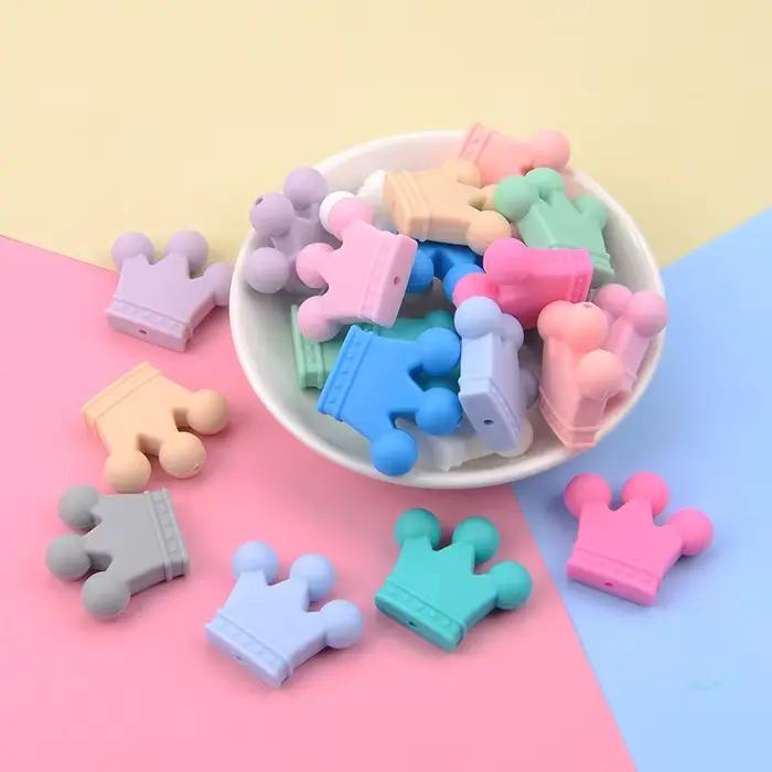 LOFCA 10 pièces/lot perles de couronne en Silicone sans BPA perles de dentition en Silicone bébé à m