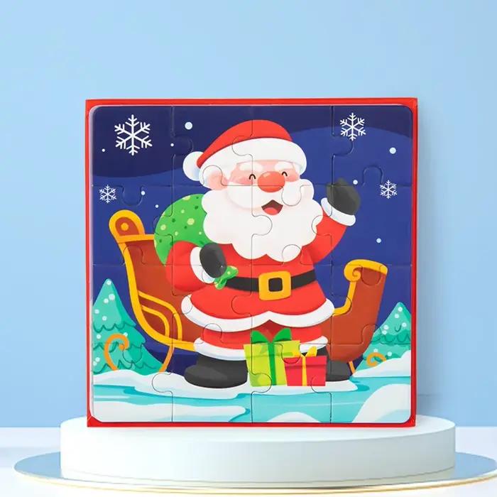 Puzzle magnétique de noël pour enfants, jeu d'apprentissage précoce, jouets éducatifs, père noël bon