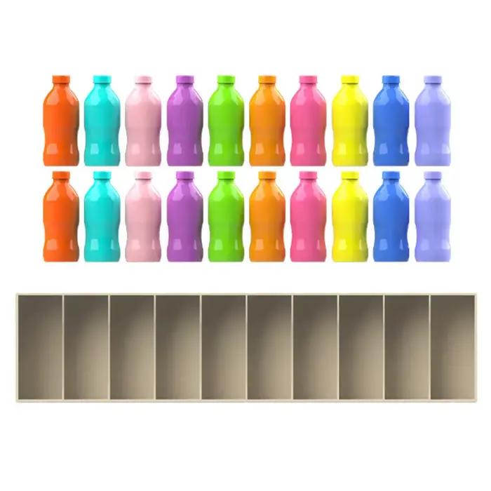 Jeu de correspondance de bouteilles créatif, interactif, éducation précoce, jouets de tri des couleu