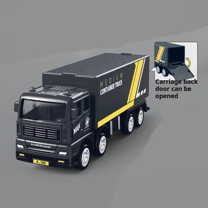 Simulation transporteur conteneur camion véhicule de fret enfants enfants retirer modèle de voiture