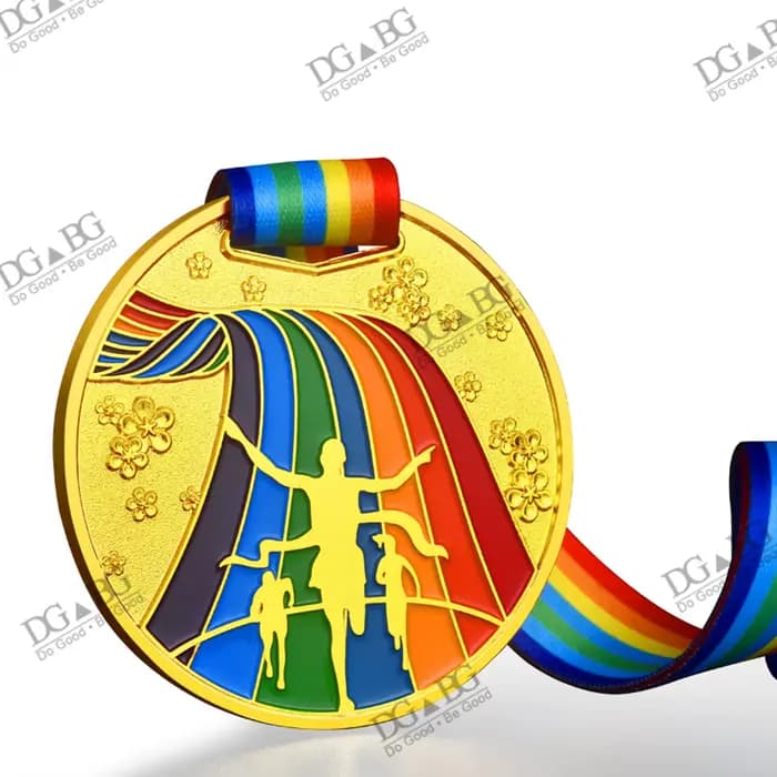 Médailles de marathon gravables avec logo personnalisé avec ruban – Prix et souvenirs de compétition