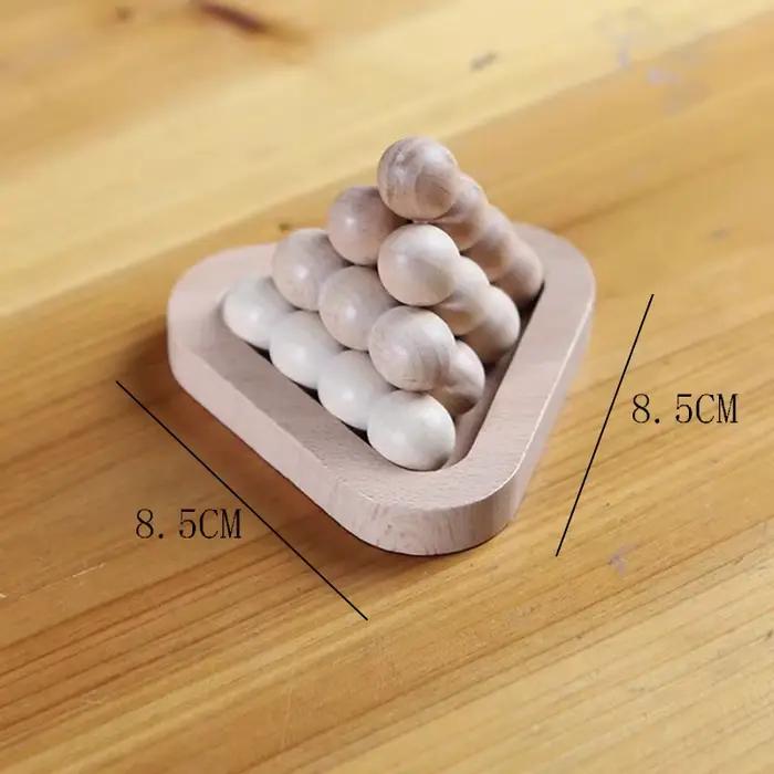 Puzzle pyramidal 3D en bois, casse-tête magique et épineux, entraînement logique IQ pour adultes et