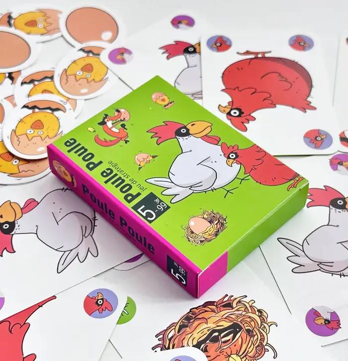 Jeu de société Chicken Chiu Chiu Grow Up sans enfants, jeu de cartes de fête décontracté de 5 à 8 an