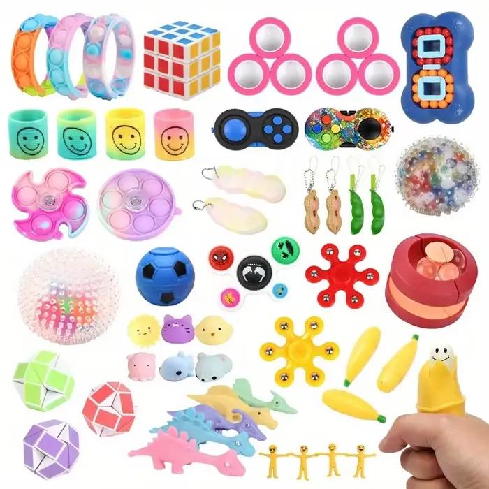 Jouets Fidget aléatoires, paquet de cadeaux mystère, sac Surprise, ensemble de Fidget, jouets anti-s