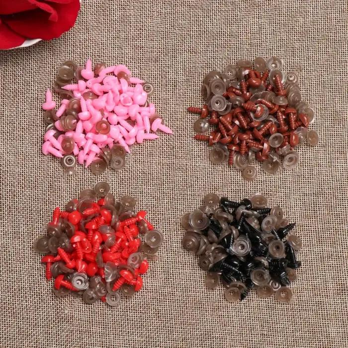 Nez triangulaire en plastique pour poupées, 100 pièces, artisanat exécutif, jouets, boutons d'ours,