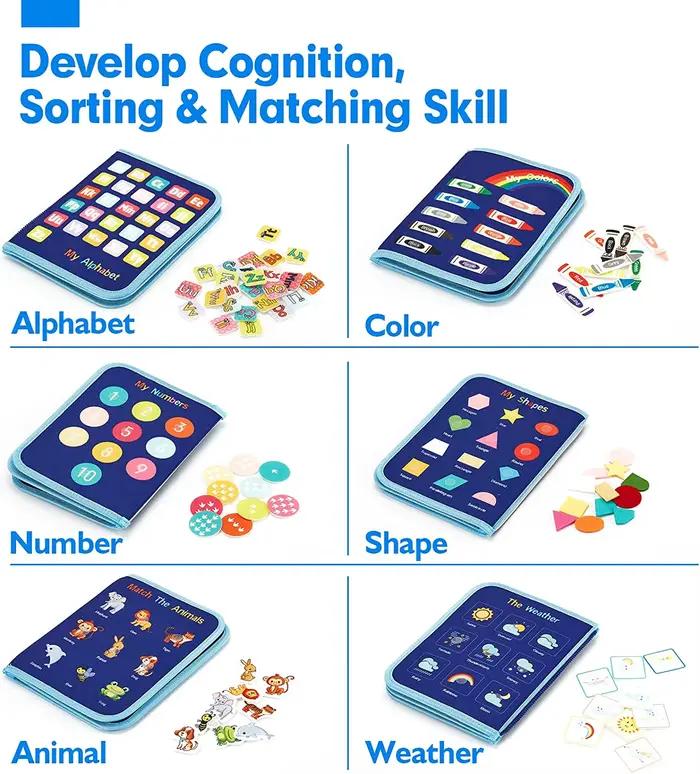 Planche occupée Montessori pour tout-petits, activités, jouets éducatifs, robe de base, motricité, j
