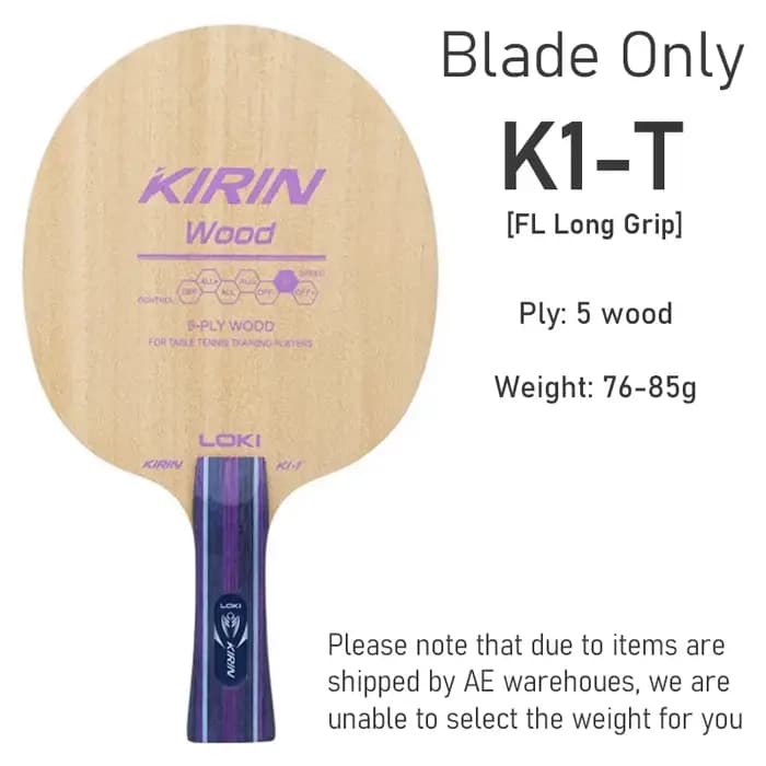 LOKI K1T lame de Tennis de Table 5 lames en bois d'entrée palette de Ping-Pong légère assemblée avec