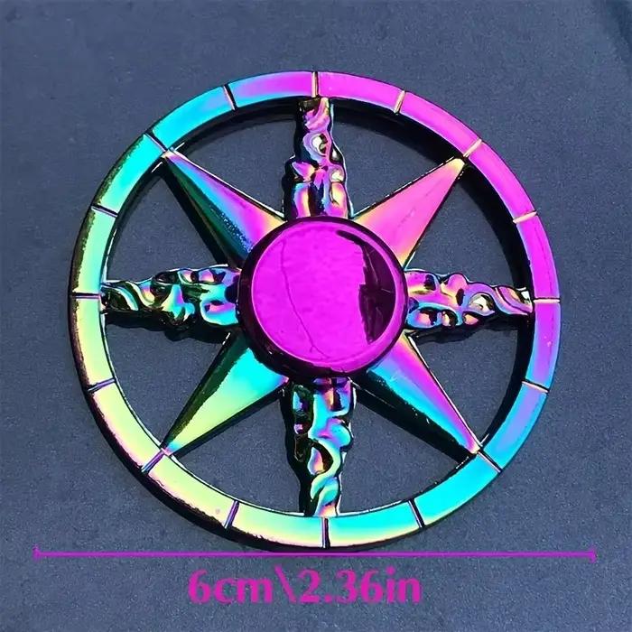 Spinner Fidget Rainbow Premium Spinner en métal à grande vitesse avec motif de doigt coloré et idée