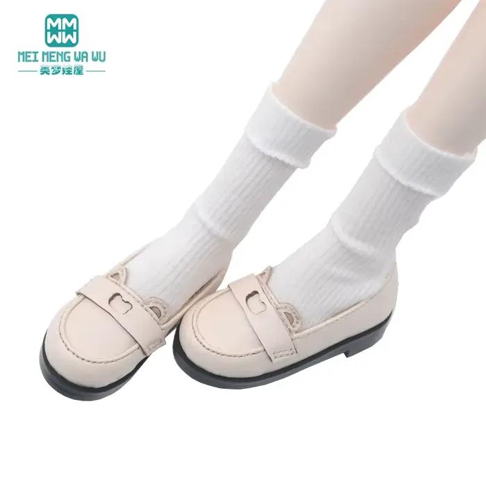 BJD – chaussures de poupée en cuir 43-60cm 1/3 1/4 SD, chaussures plates à la mode, rose, noir, marr