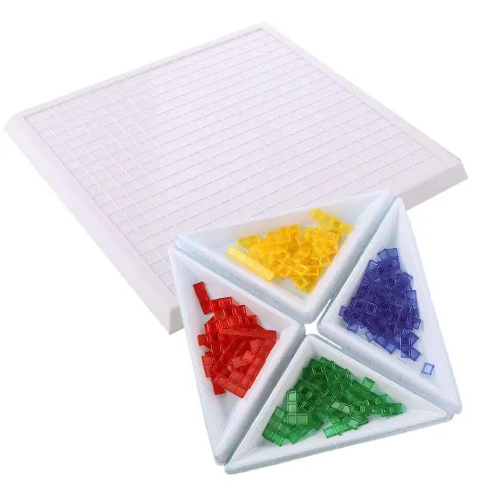Jeu de société Blokus en plastique, éducatif précoce, polyvalent, avec carrés colorés, portable, puz