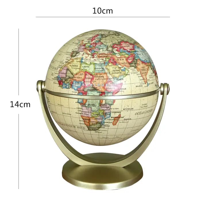 Accessoires de décoration pour la maison, Globe du monde rétro, apprentissage moderne, carte du mond