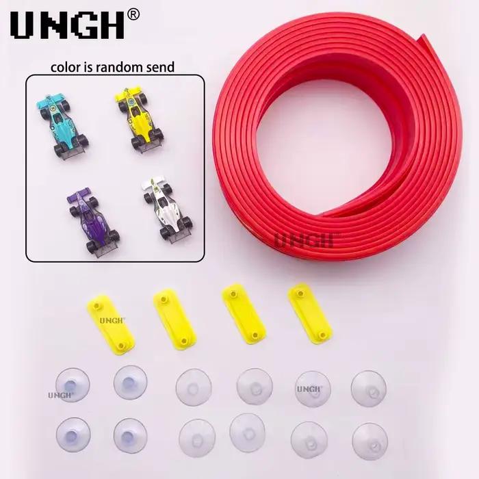 Jouet de piste de course Flexible, bricolage, piste de voiture de course Double piste, 4 voitures jo