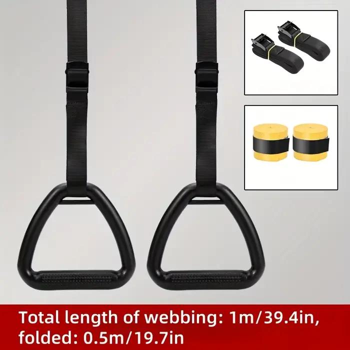 Ensemble d'anneaux de gymnastique avec sangles réglables de 1/2/3/4/5m pour l'entraînement au Suspen