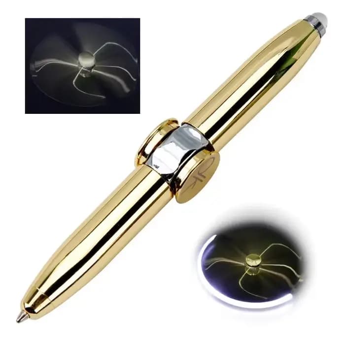 Stylos gyroscopiques lumineux à décompression multifonctionnelle, rotation des doigts, jouet Fidgets