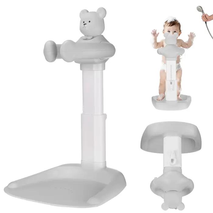 Support de douche pour bébé, siège de bain pour tout-petit pour la douche debout avec cylindre régla