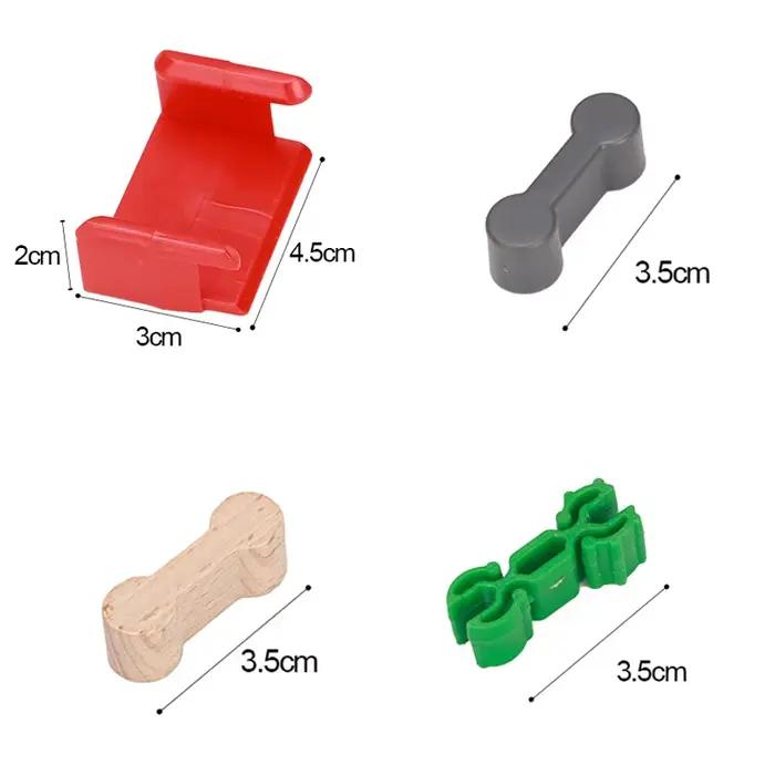 Connecteurs de pièces de voie en bois, fixateur d'accessoires de voie ferrée en bois, Clips de fixat