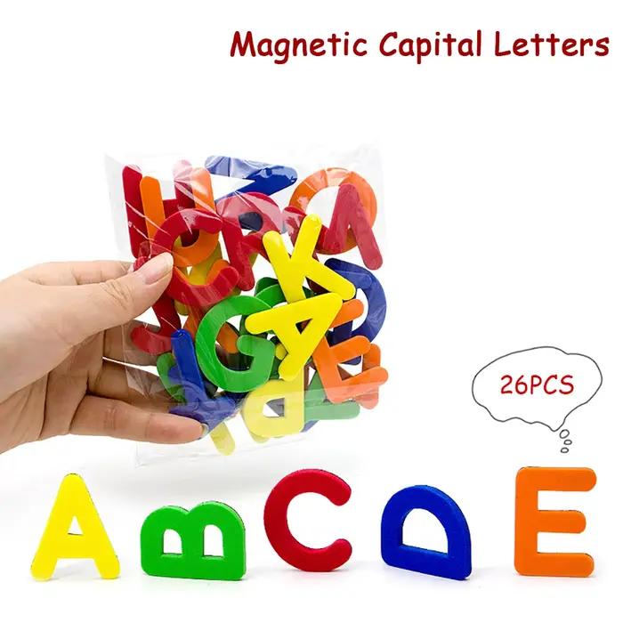 Lettres magnétiques chiffres Alphabet ABC 123 aimants pour réfrigérateur en plastique éducatif présc