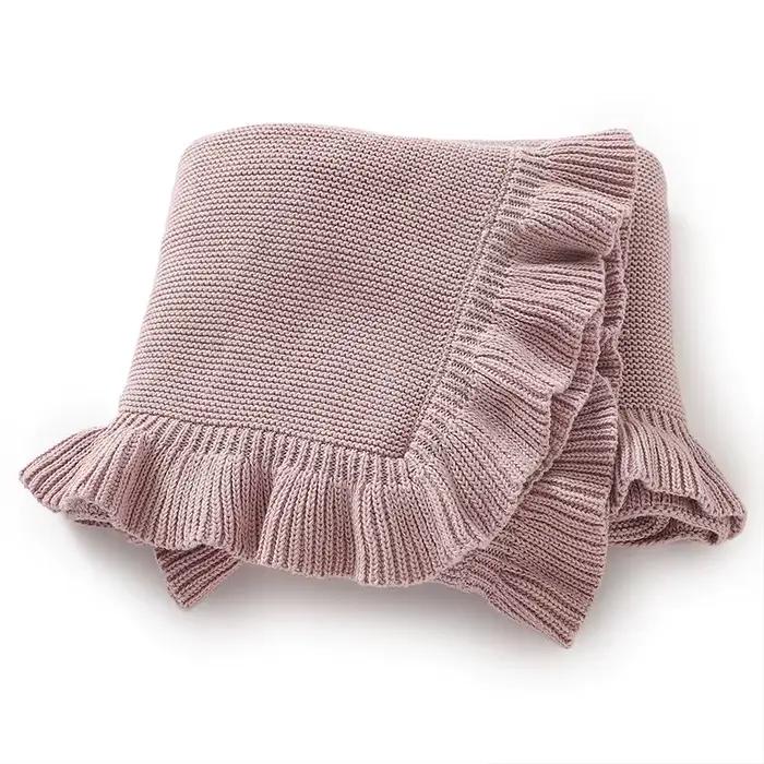 Couvertures en Tricot Solide pour Nouveau-né, Nourrisson, Enfants, Garçons, Bol, Poussette, Pépinièr