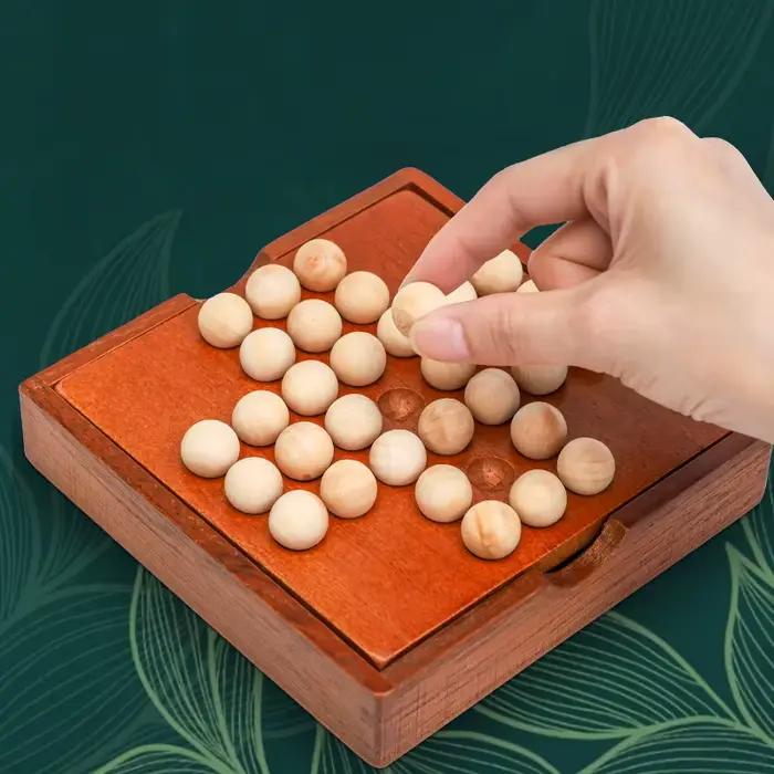 1 ensemble de jeu de société européen, cheville d'échecs unique, Solitaire, diamant, mouvement indép