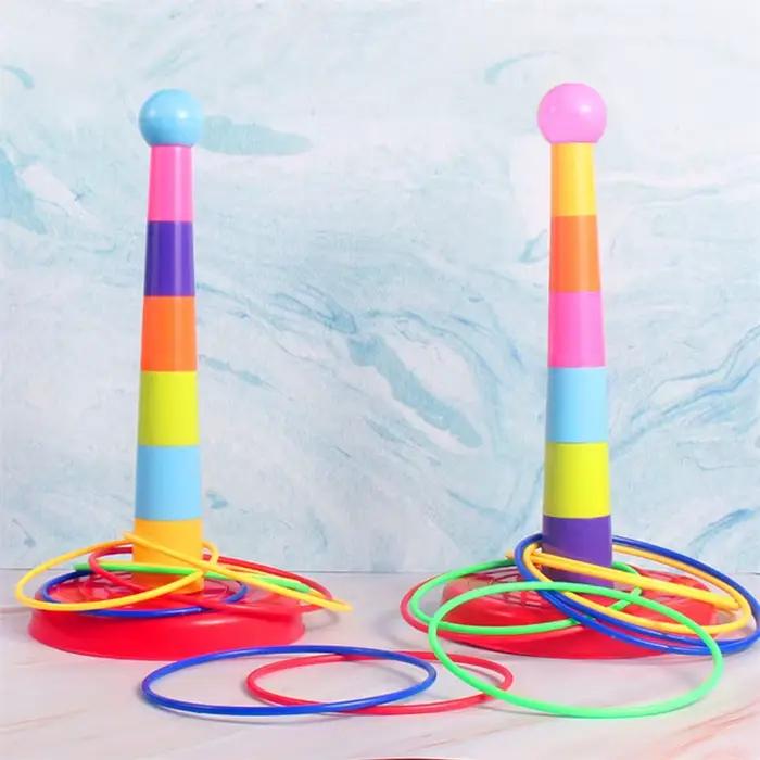 Anneau de lancer pour enfants anneau de jeu empilant jouet amusant intérieur et extérieur cercle d'i