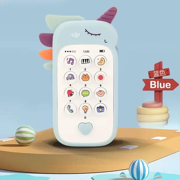 Jouet de téléphone pour bébé, son de musique, jouets de couchage avec anneau de dentition, Simulatio