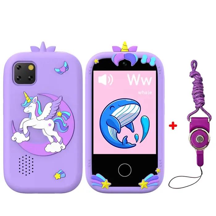 Jouet smartphone pour enfants avec 18 jeux de puzzle, appareil photo, lecteur MP3, téléphone éducati