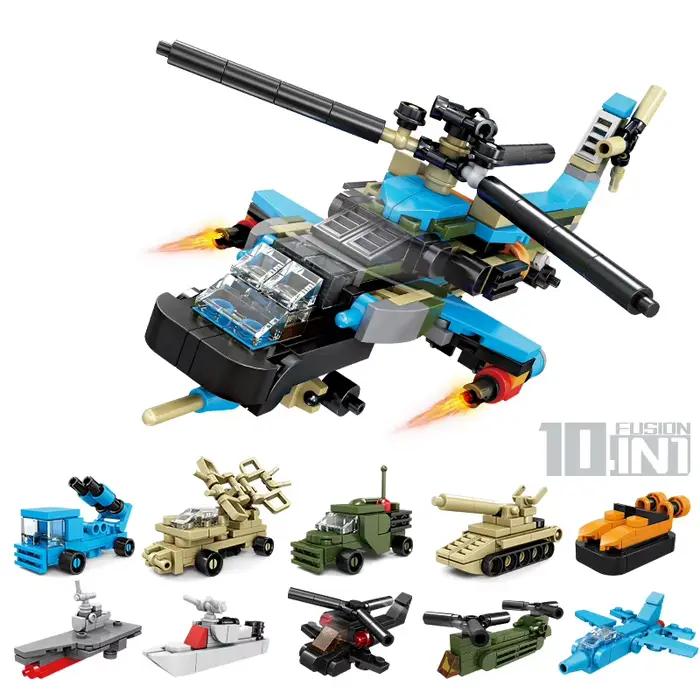 KNEW BUILT Train de 78 cm avec jouet de bloc de construction sur une batterie auto-fournée, parfait