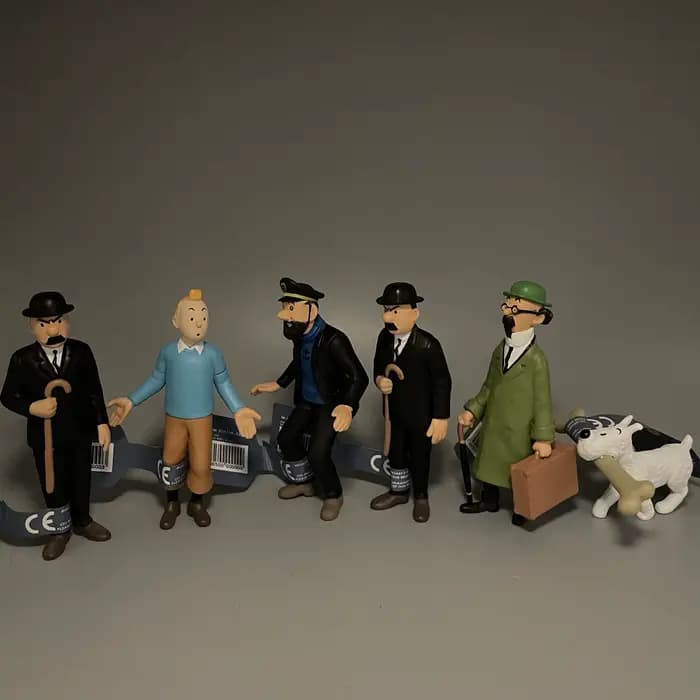 Tintin Dog Captain Figurine Model Figurine Ornament Toy Gift Model Collect Boy Toys Figure