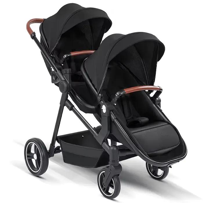 Nouvelle poussette Double légère pliable, Double siège, Portable, multifonctionnelle, peut être pris