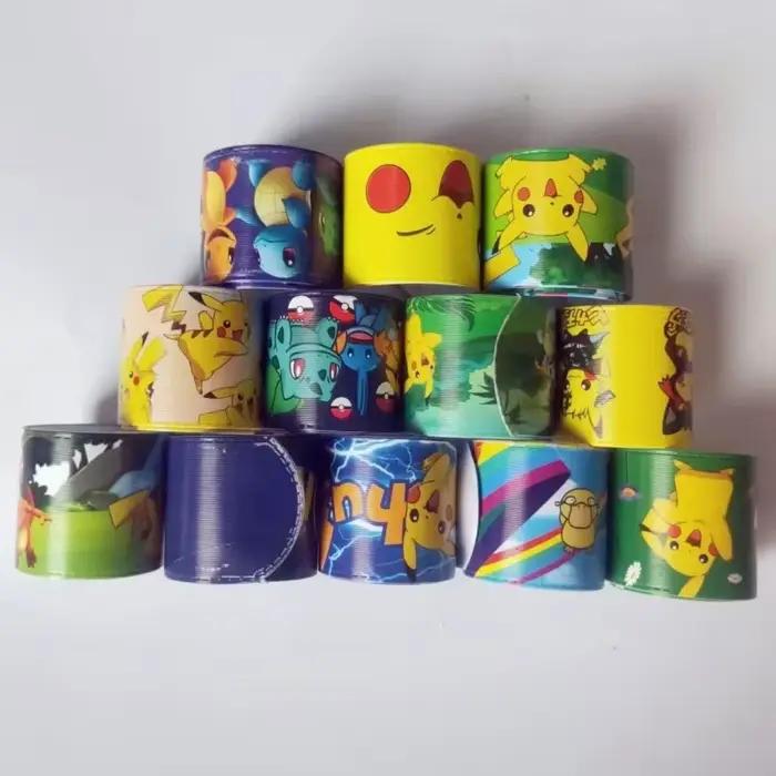 Bracelets Pokemon Pikachu, Bracelet à pression, personnages de poupée Anime, anneau à main pour enfa