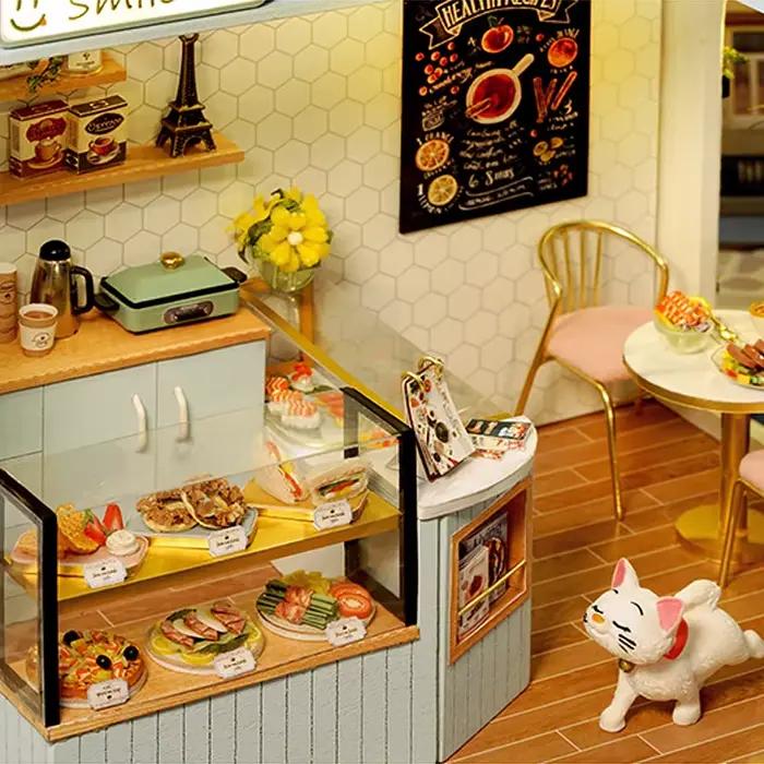 Maison de poupée Miniature en bois, Puzzle 3D fait à la main, Kits de construction, petite maison av