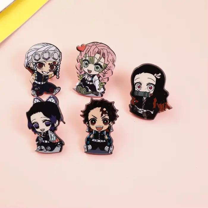 Broche de rôle de dessin animé Demon Slayer, en acrylique, épingles décoratives pour femmes et homme