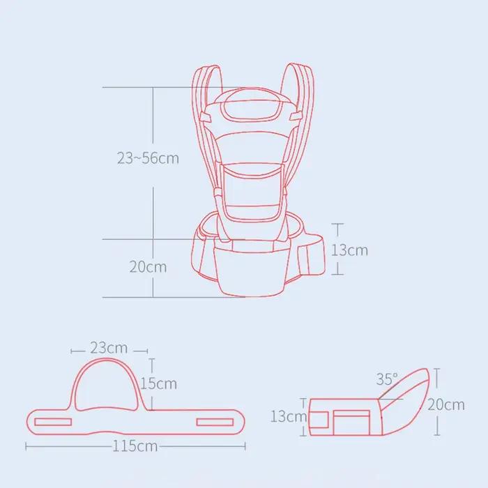 Sac à dos Kangourou Ergonomique pour Nouveau-né, Siège de Bébé, Voyage