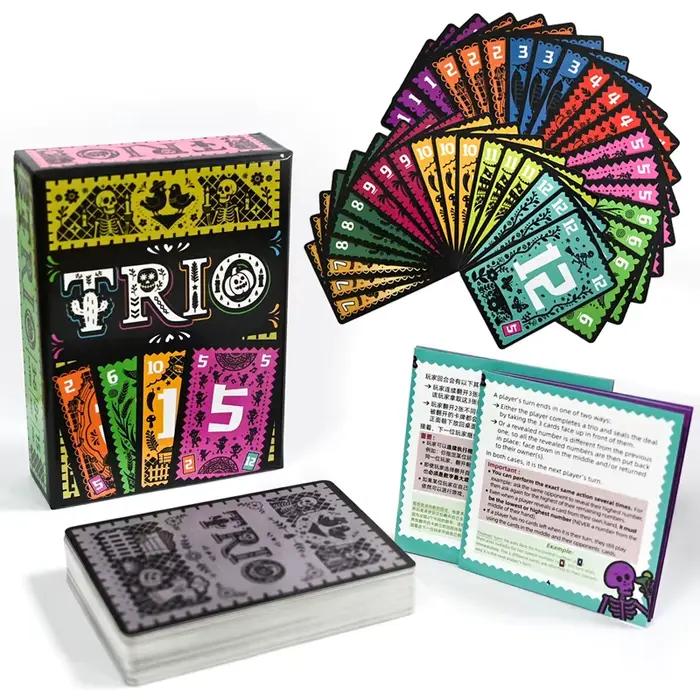 Jeu de société stratégique, carte TRIO amusante pour les fêtes de famille et d'amis, jeu de société