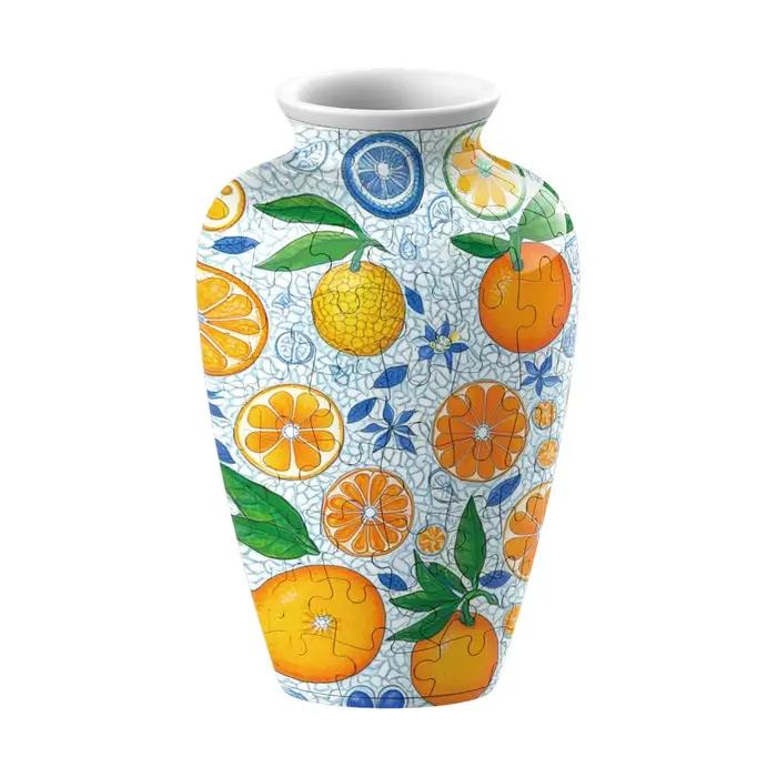 Vase puzzle 3D créatif, vase artistique imperméable pour l'arrangement de fleurs, bricolage, arrange