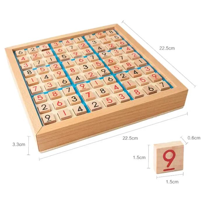 Sudoku mots croisés Montessori chiffres éducatifs en bois jeux de logique d'inference carré latin ma