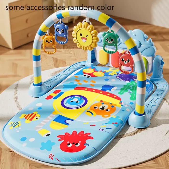 Tapis d'éveil musical pour bébé avec piano, jouets d'activités, tapis de jeu à pédales, cadeaux d'éd