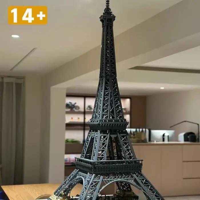 En stock, Tour Eiffel de 1,5 m de haut, 10001 pièces, architecture célèbre de PARIS, réutilisable, p
