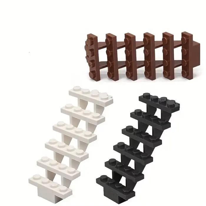 4 pièces escalier MOC briques 7x4x6 maison escaliers droite ouverte 30134 marches échelle modulaire
