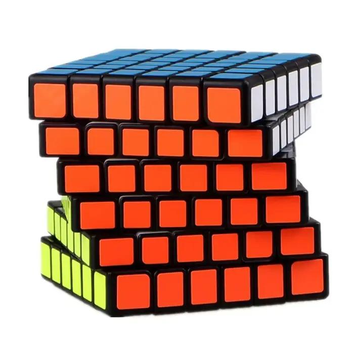 QIYI Cube magique de vitesse 3x3x3 4x4x4 5x5x5 Puzzle autocollants noirs Cube magique éducation appr
