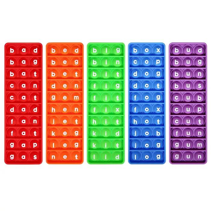 5 pièces mot 100 CVC mots jeux jouets, jouets d'apprentissage phonique Fidget, apprendre à lire ress