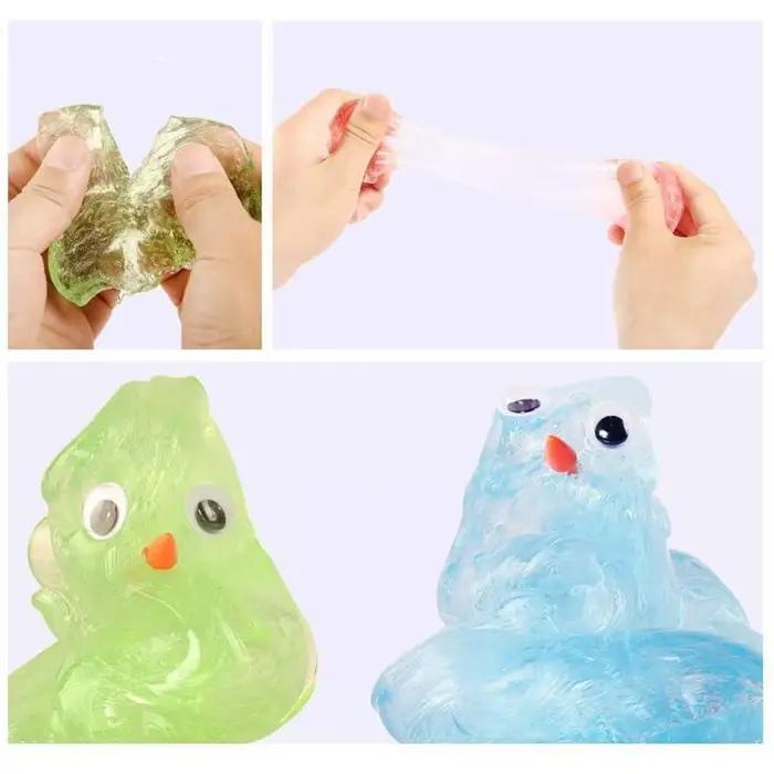 Jouets de décompression liquides non-newtoniens colorés, pâte à modeler transparente et élastique, n