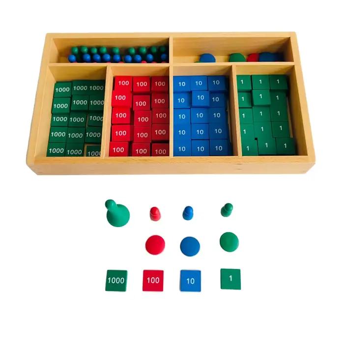 Jeu de timbres pour activités mathématiques Montessori, Addition, soustraction, Division de Multipli