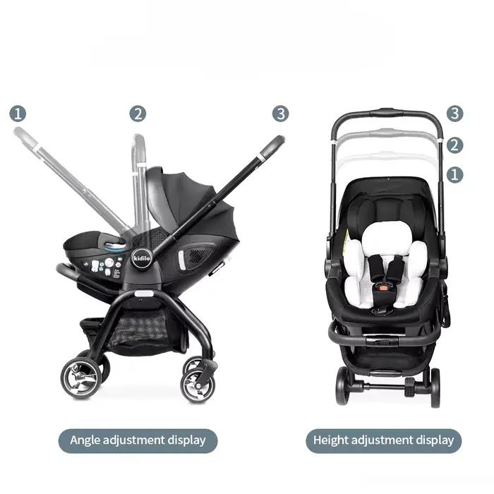 STOCK ue 3IN1 bébé poussette Portable enfant siège de voiture de luxe pliable multi-fonctionnel land