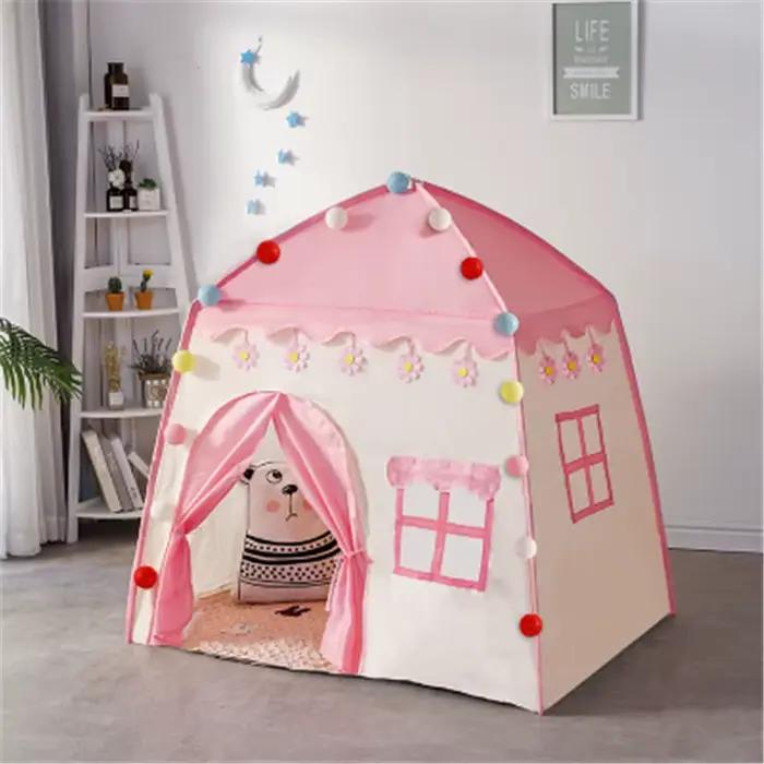 Tente pour enfants jeux d'intérieur et d'extérieur jardin Tipi château de princesse pliant Cubby jou